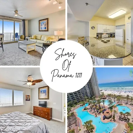 Shores Of Panama 1211- Sleeps 6, Gulf View, Reserved Parking! Free Fun! Condo